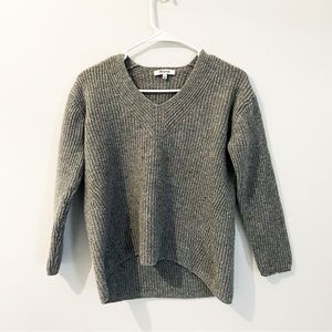 Gray, 100% merino wool sweater